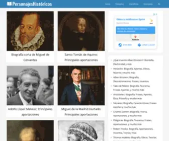 Personajeshistoricos.com(Históricos) Screenshot