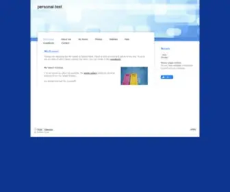 Personal-Test.co.uk(Start page) Screenshot