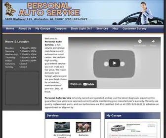 Personalautoservice.com(Personal Auto Service) Screenshot