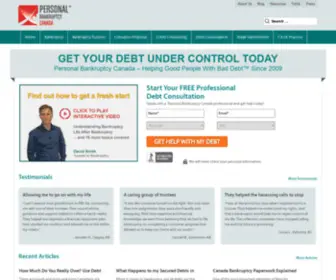 Personalbankruptcycanada.ca(Personal Bankruptcy in Canada) Screenshot