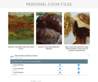 Personalcookfiles.com(Personal Cook Files) Screenshot