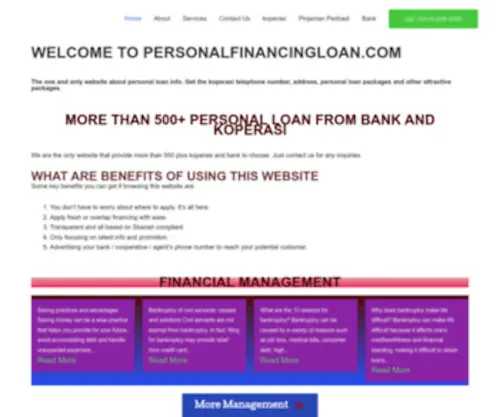 Personalfinancingloan.com(Cetakan e Penyata Gaji Anm) Screenshot