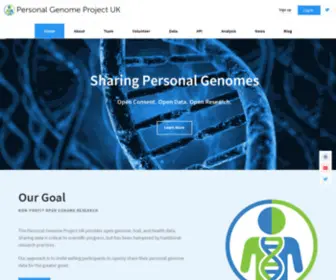 Personalgenomes.org.uk(Personal Genome Project) Screenshot