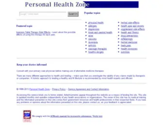 PersonalhealthZone.com(Personal Health Zone) Screenshot