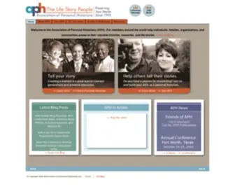 Personalhistorians.org(Association of Personal Historians) Screenshot