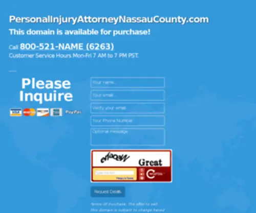 Personalinjuryattorneynassaucounty.com(Personal Injury Attorney Nassau County) Screenshot
