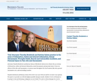 Personalinjurylawyerpaloalto.com(Broderick Law Firm) Screenshot