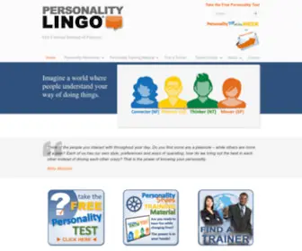 Personalitylingo.com(Personality Lingo) Screenshot