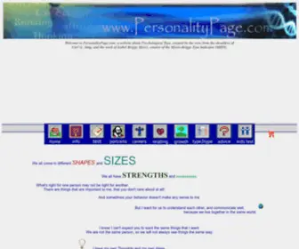 Personalitypage.com(The Personality Page) Screenshot