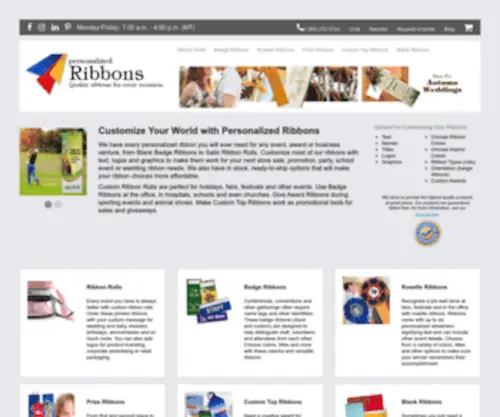Personalized-Ribbons.com(Personalized Ribbons) Screenshot