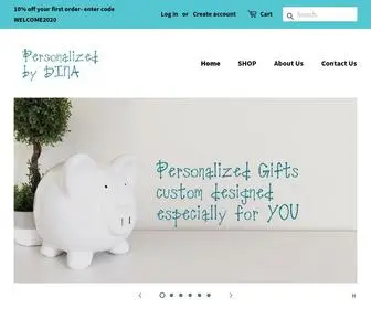 Personalizedbydina.com(Personalized by Dina) Screenshot