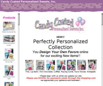 Personalizedsweets.com(Candy Coated Personalized Sweets) Screenshot