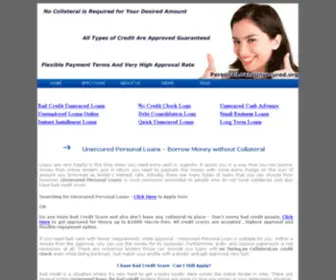 Personalloansunsecured.org(Unsecured Personal Loans) Screenshot