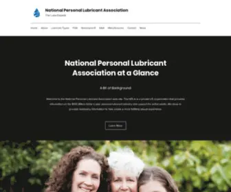 Personallubricant.org(National Personal Lubricant Association) Screenshot