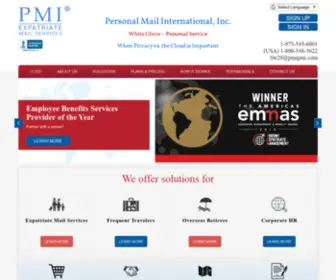 Personalmailinternational.com(Mail and package forwarding services) Screenshot