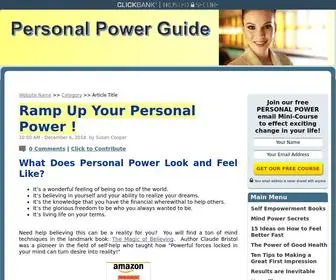 Personalpowerguide.com(Ramp Up Your Personal Power) Screenshot