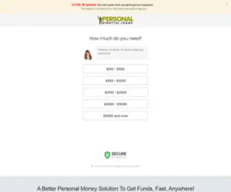 Personalrightfulloans.com(Get a secure loan as soon as the next business day) Screenshot