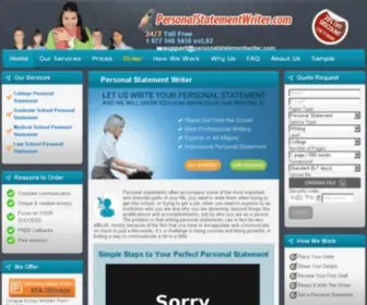 Personalstatementwriter.com(Go for Writing a Personal Statement With Well) Screenshot