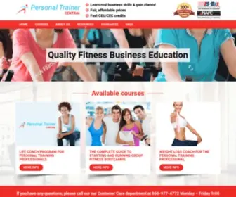 Personaltrainercentral.com(Personal Trainer Central continuing fitness education (CEUs)) Screenshot