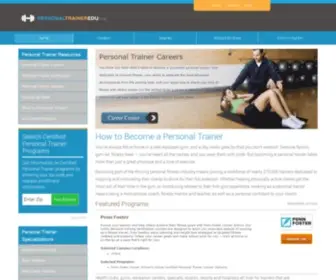 Personaltraineredu.org(How to Become a Personal Trainer) Screenshot