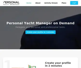 Personalyachtmanager.net(personalyachtmanager) Screenshot