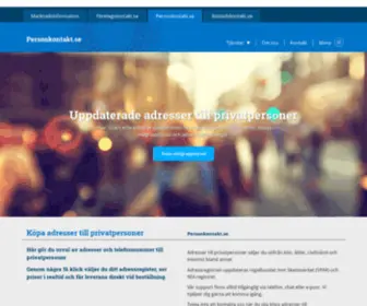 Personkontakt.se(Köpa adresser till privatpersoner) Screenshot