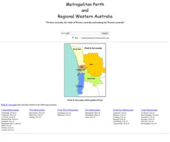 Perthandregionalwesternaustralia.com(Metropolitan Perth and Regional Western Australia) Screenshot