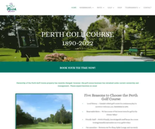 Perthgolf.com(Our course) Screenshot