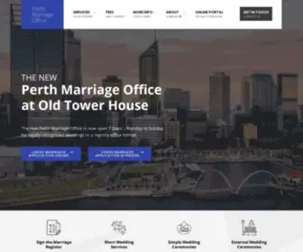 Perthmarriageoffice.com(The Perth Marriage Registry Office) Screenshot