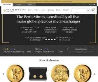 Perthmint.com.au(The Perth Mint) Screenshot