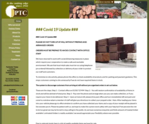 Perthshiretimber.co.uk(Perthshire Timber Company Polney Sawmill Dunkeld Perthshire Scotland) Screenshot