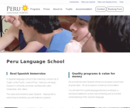 Peru-Language-School.com(Learn Spanish in Peru) Screenshot
