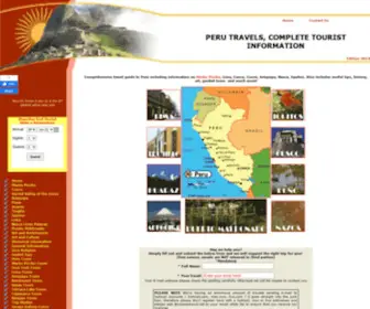 Peru-Travel.net(Peru travel and tourist information center) Screenshot