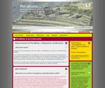 Perubiotec.org(Portal PeruBiotec) Screenshot