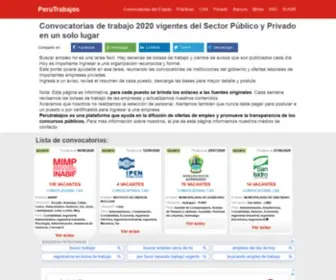 Perutrabajos.com(CONVOCATORIAS DE TRABAJO 2022 EN PERU) Screenshot