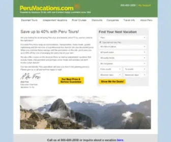 Peruvacations.com(Peru Vacations) Screenshot