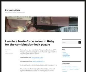 Pervasivecode.com(Jamie Flournoy's Software Development Blog) Screenshot