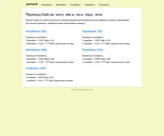 Pervosoft.com.ua(Перевод байтов) Screenshot