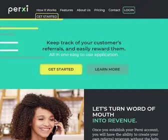 Perxi.com(All-In-One Customer Referral Program Software) Screenshot