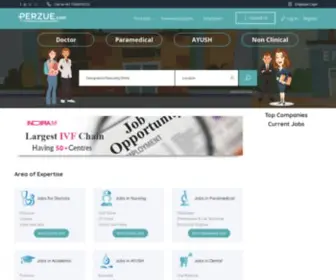 Perzue.com(Healthcare Job Portal) Screenshot