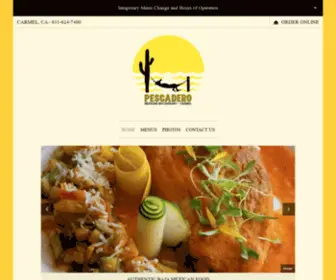 Pescaderocarmel.com(Carmel, CA Mexican Restaurant) Screenshot