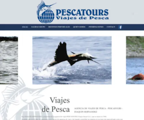 Pescatours.com(Gencia de viajes de pesca en españa. Pescatours) Screenshot