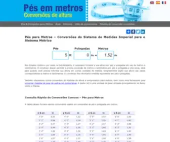 Pesemmetros.com(Conversões de altura) Screenshot