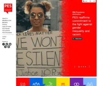 Pes.org(Party of European Socialists) Screenshot
