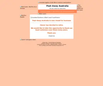 Pestawayaust.com.au(Bird control products) Screenshot