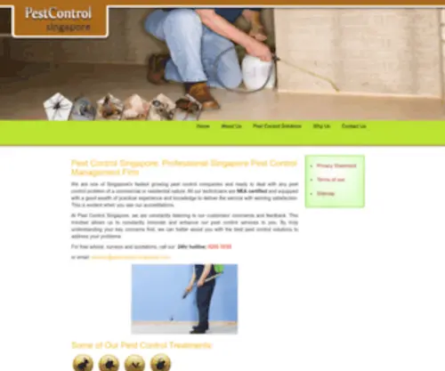 Pestcontrol-Singapore.com(Professional Singapore Pest Control) Screenshot