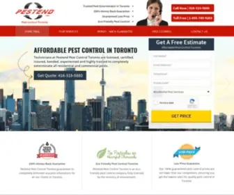 Pestend.ca(Pest Control Toronto) Screenshot