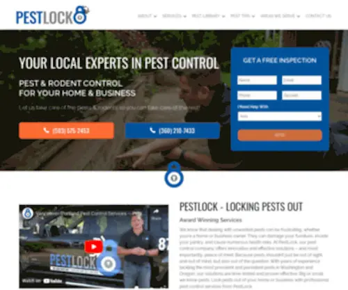 Pestlock.com(Your Top Rated Local® Pest Control Company) Screenshot