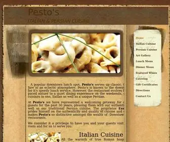 Pestositalian.com(Pesto's Persian & Italian Cuisine) Screenshot