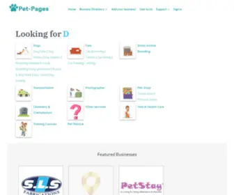 Pet-Pages.co.uk(Pet Directory) Screenshot